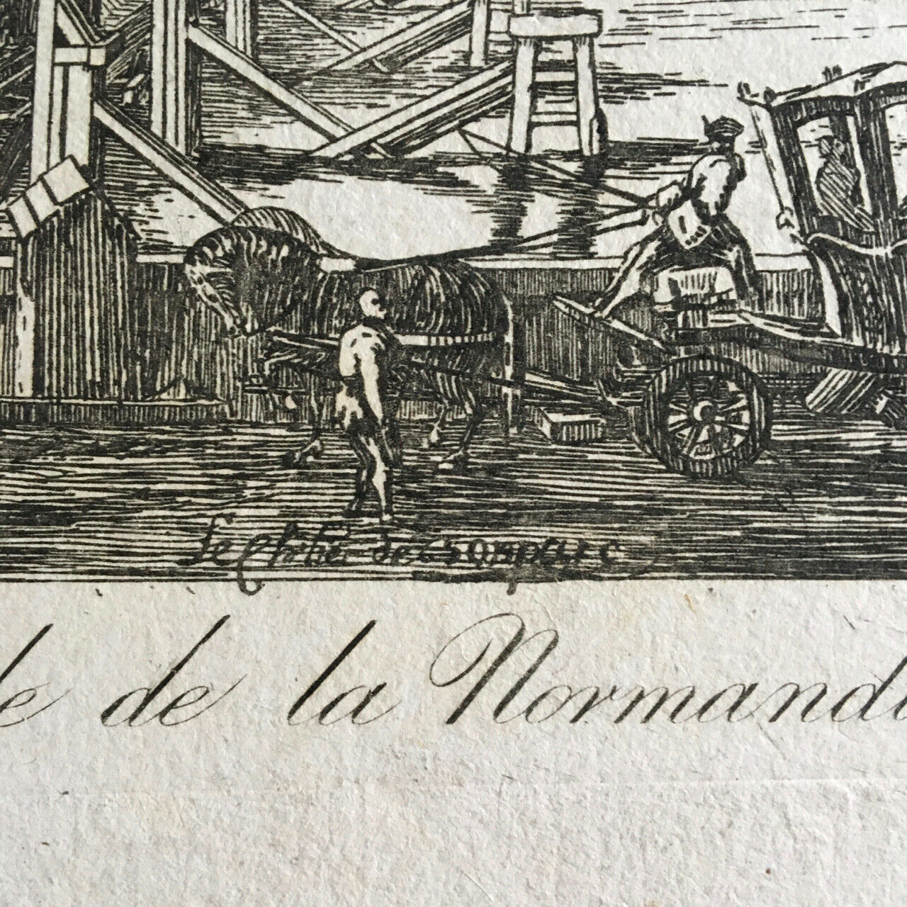 Vue de la ville de Rouën, Capitale de la Normandie — eau-forte signée — c. 1700.