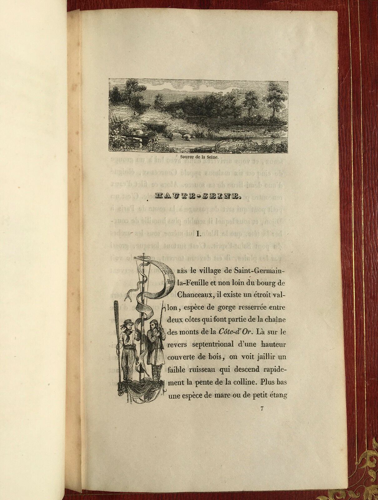 Charles Nodier — La Seine — é.o. — 4 cartes + 46 pl. h.t. — Au Bureau — 1836.