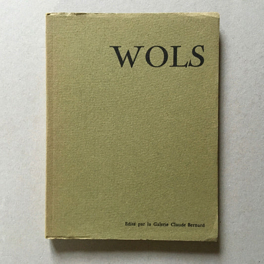 Wols — Catalogue d'exposition à la galerie Claude Bernard — ex. n° 142  — 1958.
