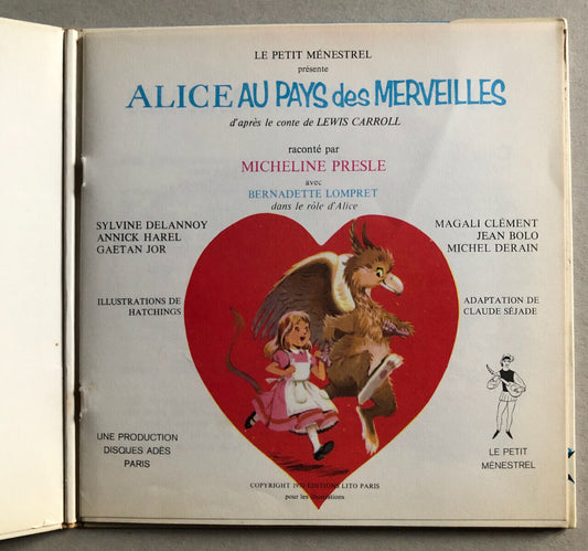 Lewis Carroll — Alice au pays des merveilles — Micheline Presle — Adès — ALB 218