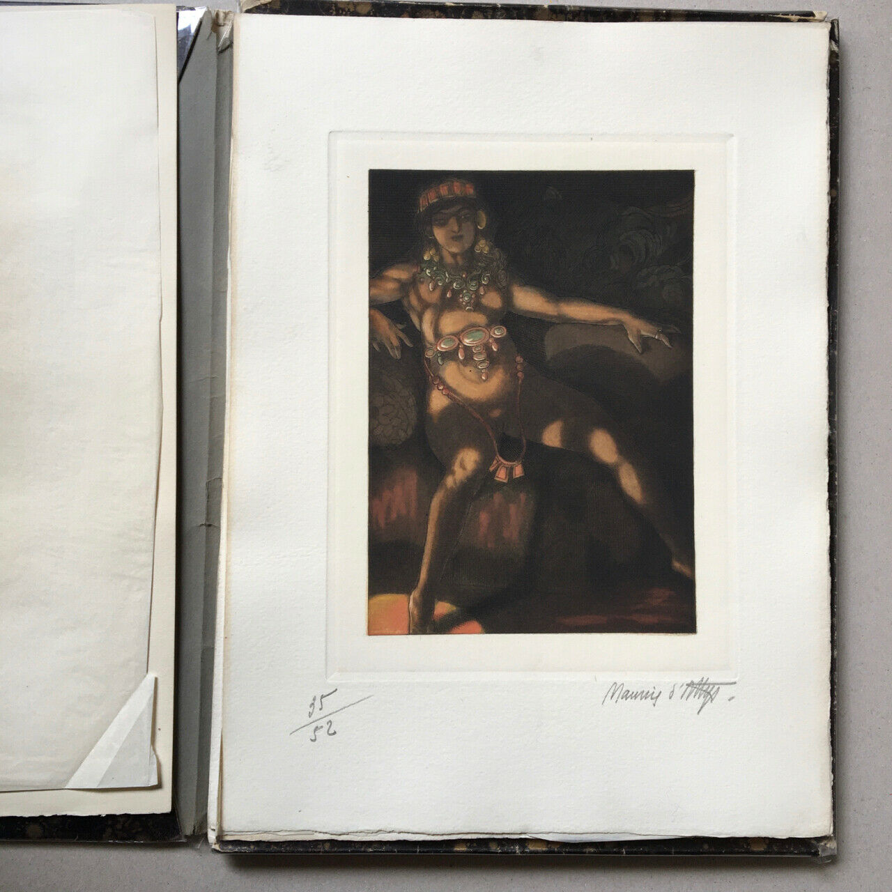 [Baudelaire] Maurice d'Attys — The condemned pieces — 18 aquatints n° 35 / 52.
