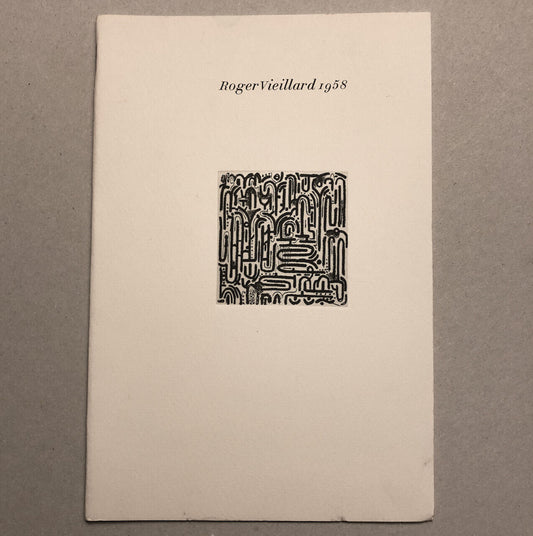 Roger Vieillard — gravure originale — catalogue à tirage limité — Maeght — 1958.