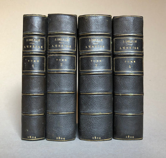 Virgile — L'Énéide — traduction de Delille — 4 vol. — Giguet et Michaud — 1804.