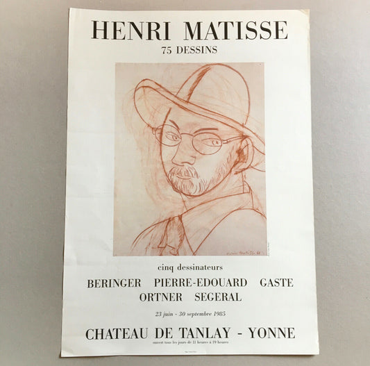 Henri Matisse — 75 dessins — Affiche de l'exposition au château de Tanlay — 1985
