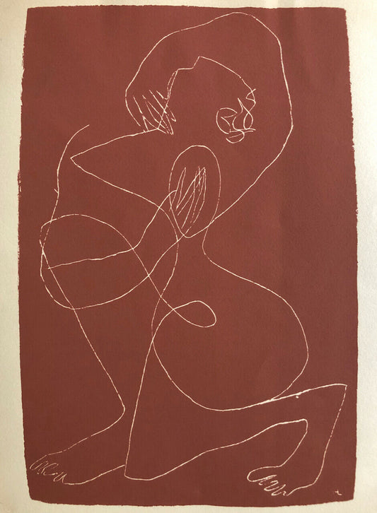 Henri Laurens — Kneeling Woman — silkscreen n° — Nouvelles Images — 1970.