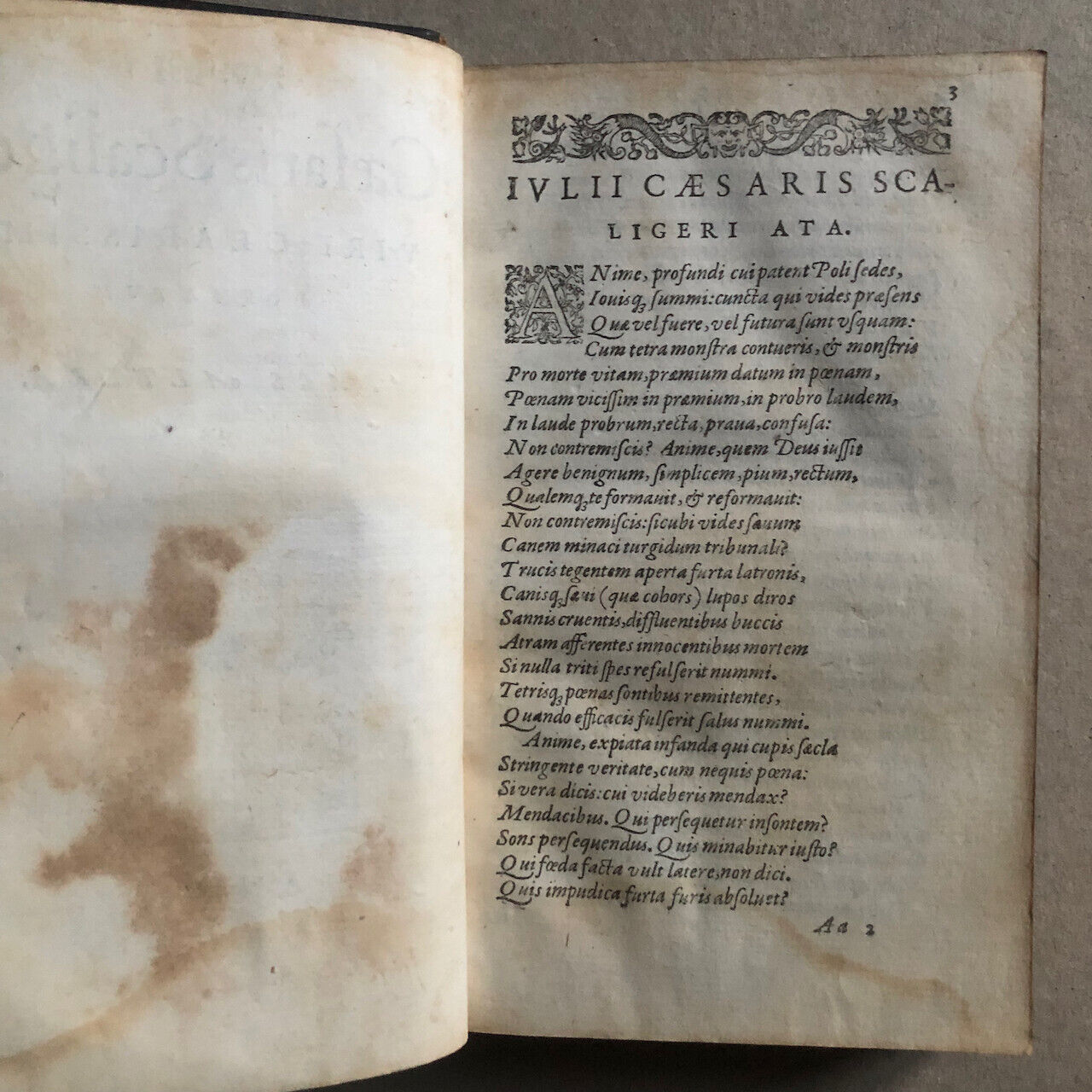 Jules César Scaliger — Viri clarissimi poematum, pars altera + Ajax — Stoer 1574