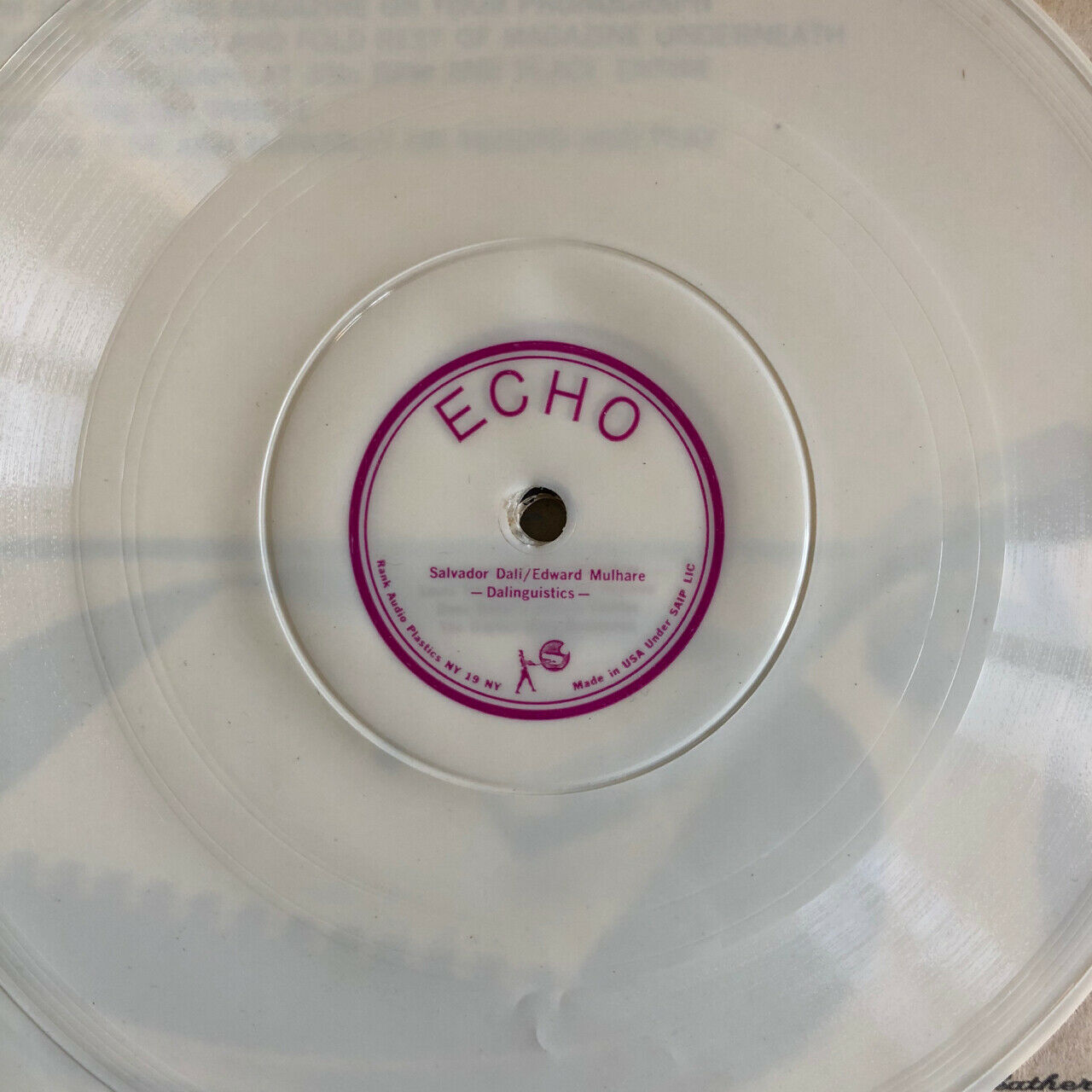 [Dali] Echo Magazine — number 4 — ill. James Thurber — 5 flexi-disc — LP  — 1960