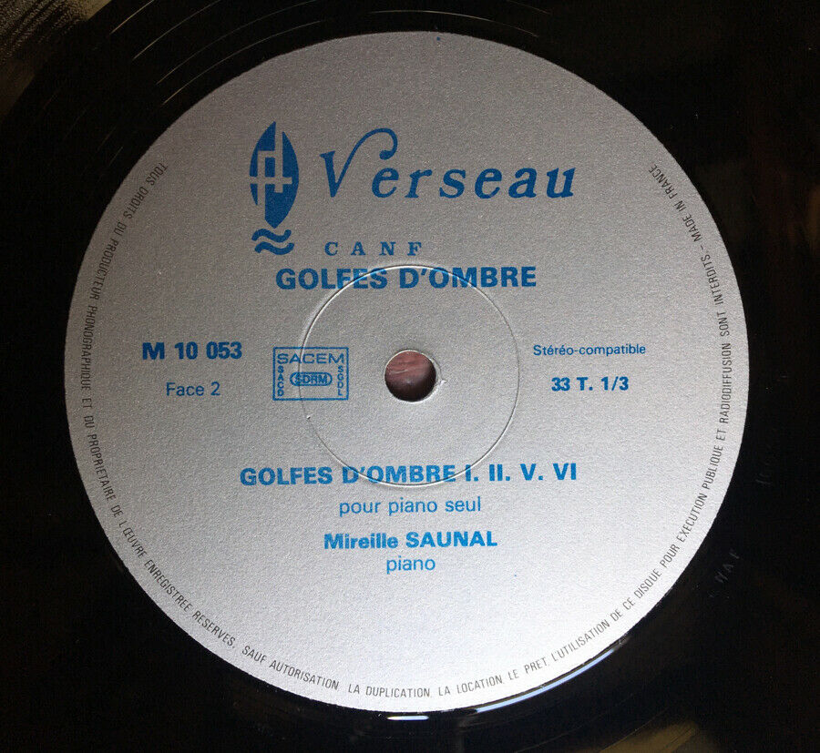 MAX PINCHARD - GOLFES D'OMBRE - LP 33 TOURS - VERSEAU - CANF - M 10 053 - 1978.