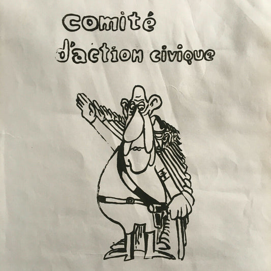 [Mai 68] — Comité d'action civique/De Gaulle saluant  — sérigraphie — Beaux-Arts