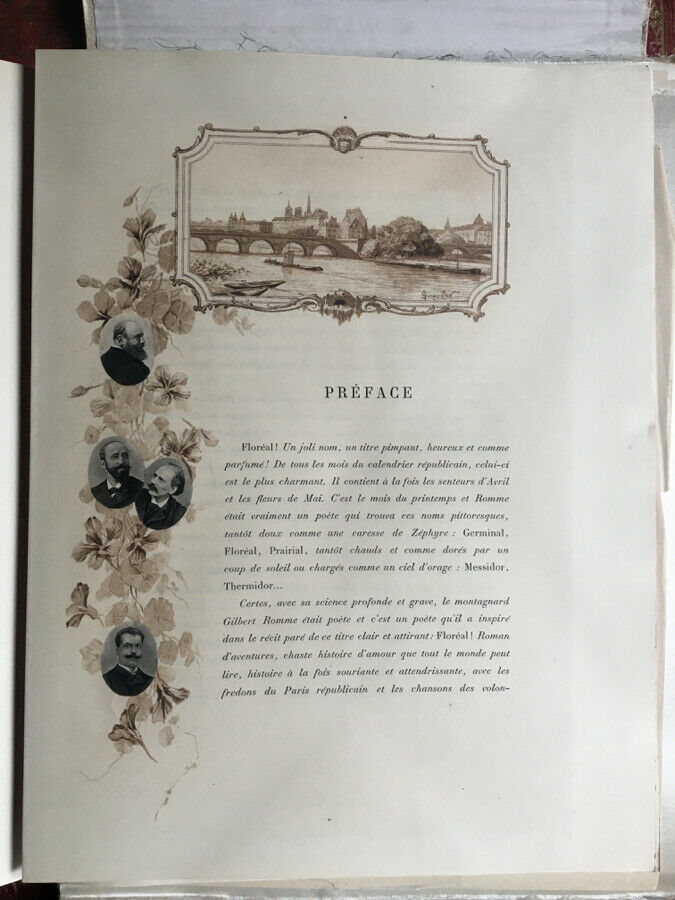 ARMAND SILVESTRE - FLORÉAL - ILL. GEORGES CAIN /SOIE- EX. N°2 POUR L'AUTEUR 1891