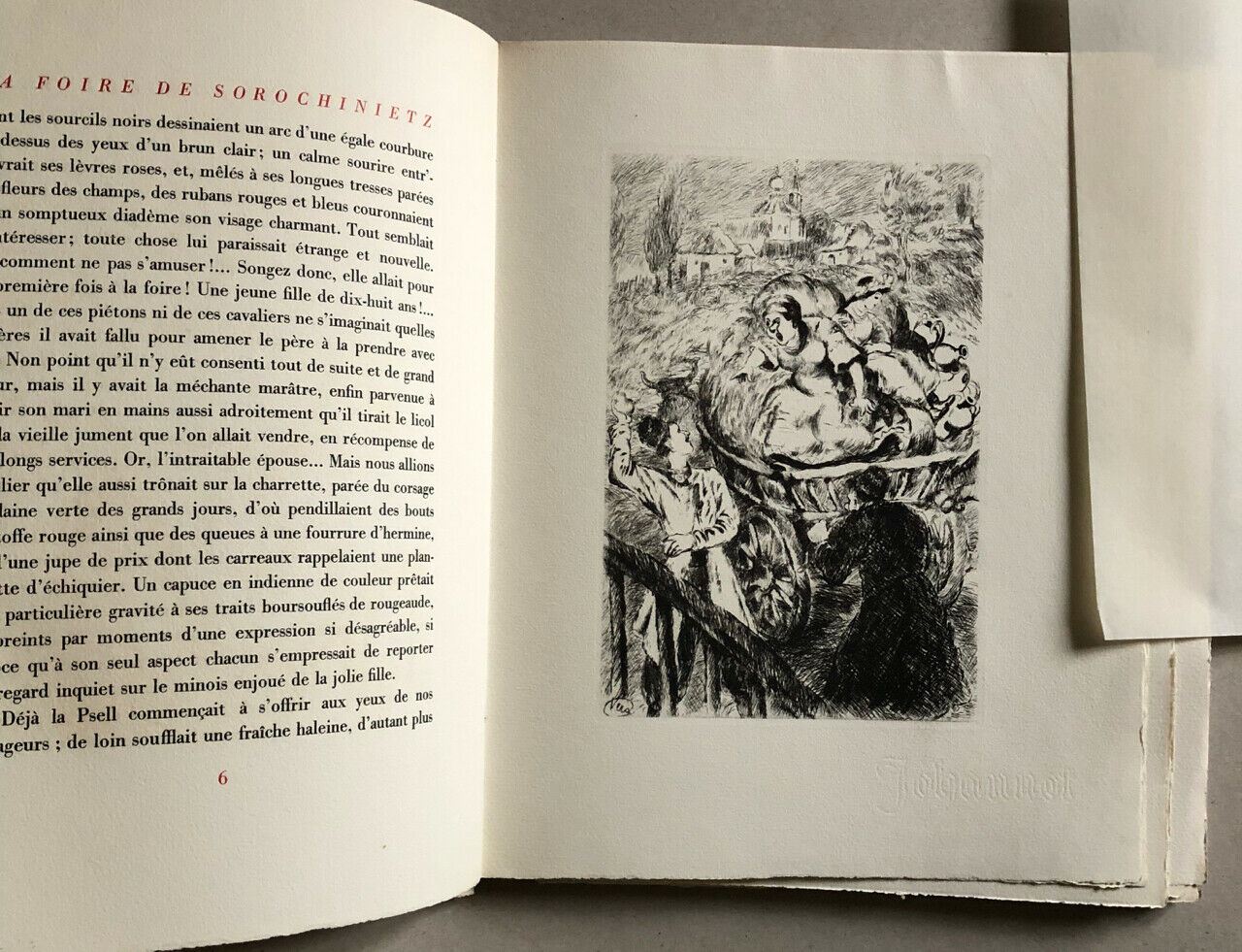 Gogol — The Fair of Sorochinietz — ex. No. on Pur Fil Johannot — Galatea — 1945.