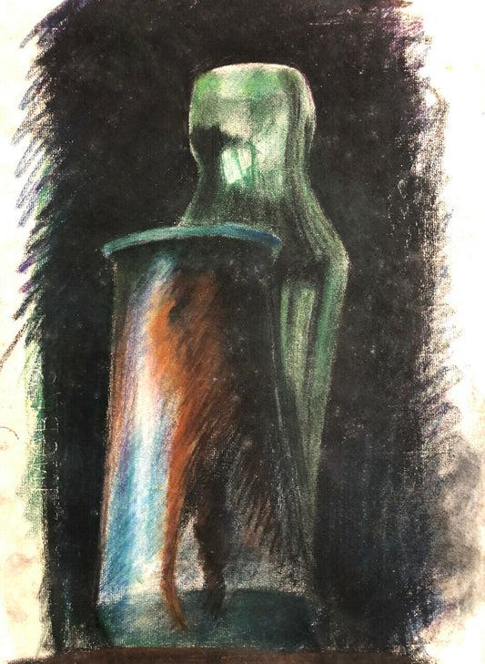 Charles Teissèdre — Bottles — pastel drawing attributed to the back — circa 1910.