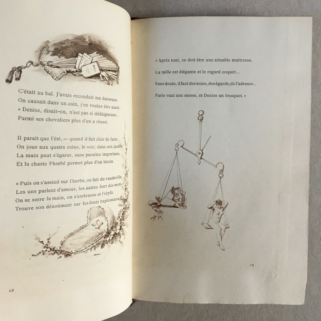 Aurélien Scholl — Denise — illustrations by Grivaz — Rouveyre &amp; Blond — 1884.
