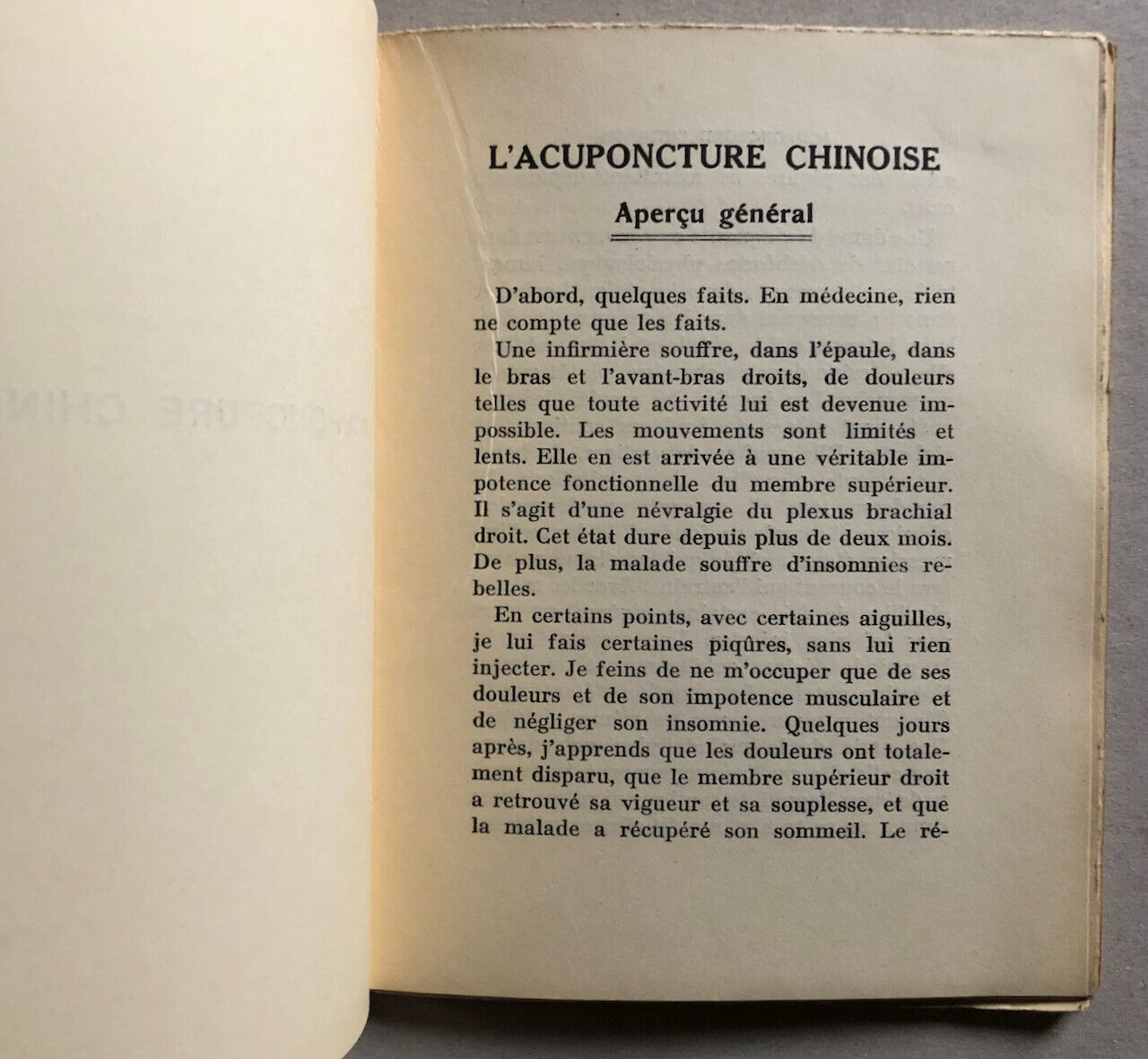 Docteur Bonnet-Lemaire — Acuponcture chinoise — édition originale — Adyar — 1933