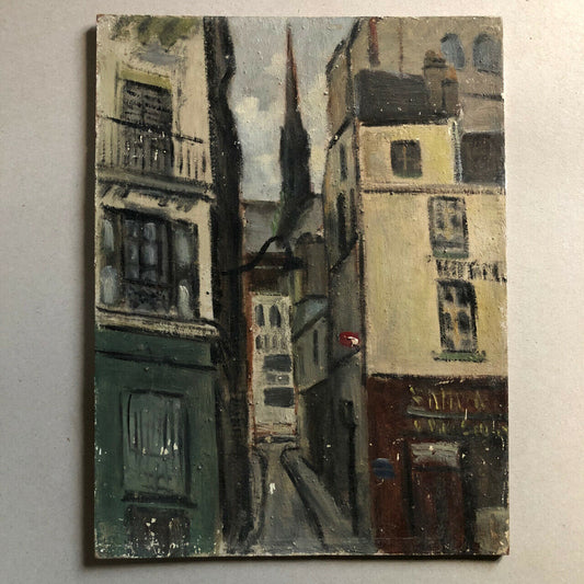 Narbonne — ruelle — Huile sur panneau — 39 x 30 cm.