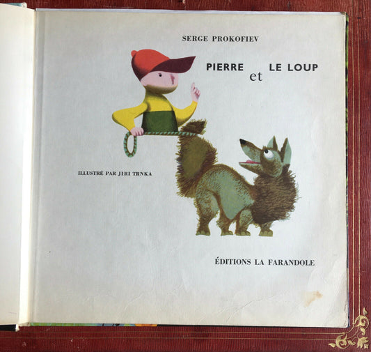 Prokofiev/Jiri Trnka/Gérard Philippe — Pierre & le loup — livre disque 10" 1962