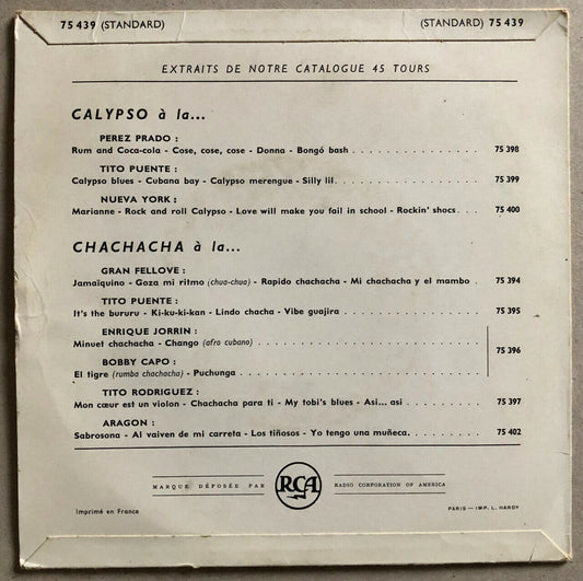 Tito Puente — Pour notre amour + 3 — pressage français original — RCA 75439 1955