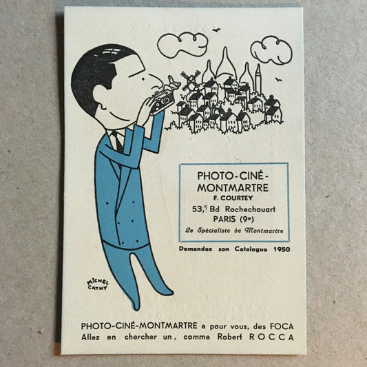 Jacques Grello — advertising card — photographer Montmarte / clothing store