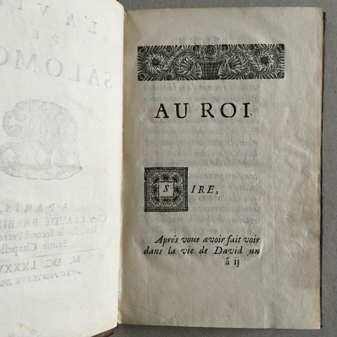 [Abbé François-Timoléon de Choisy] — The Life of Solomon — e.o. — Barbin — 1687.
