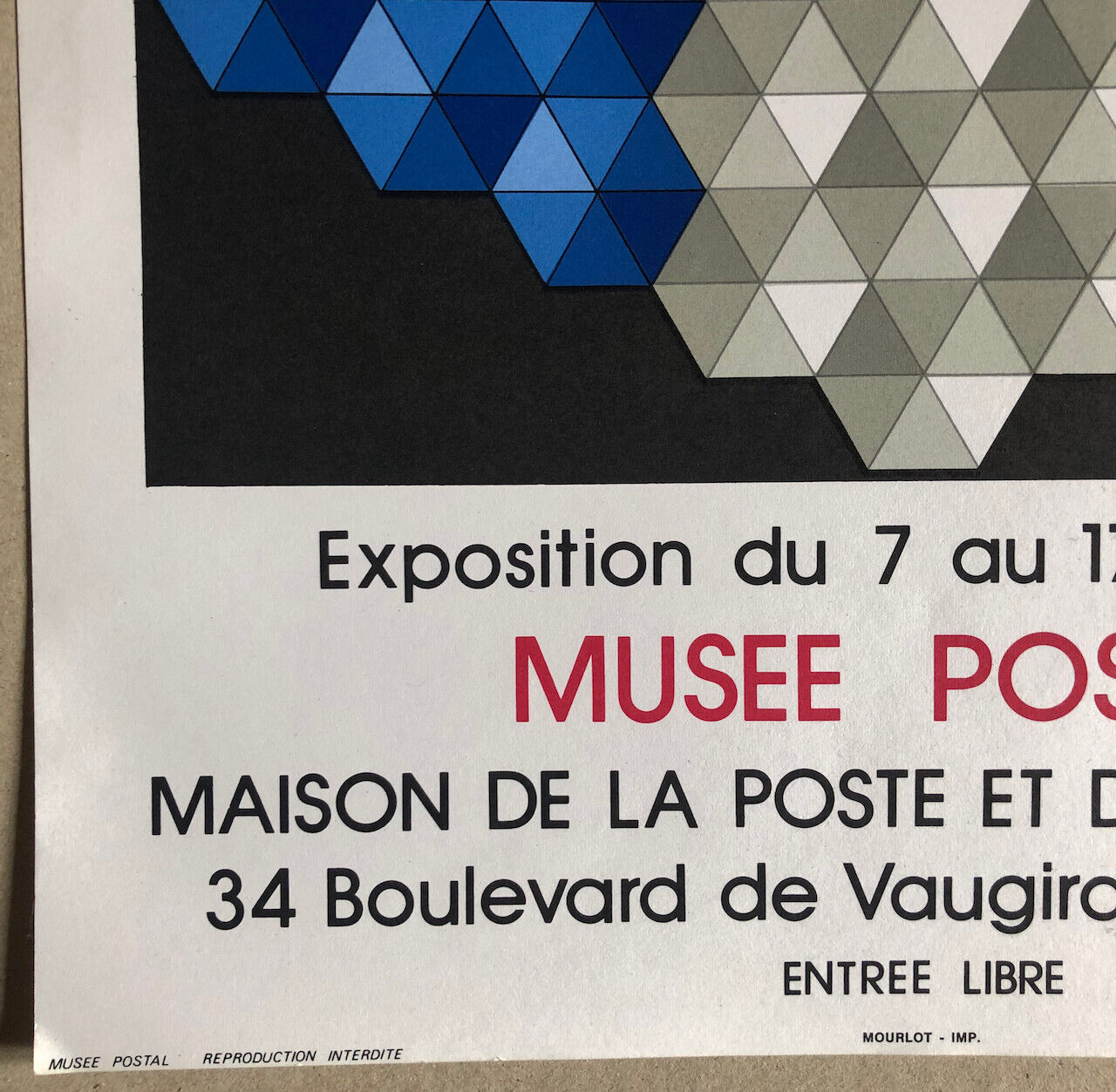 Victor Vasarely — Affiche lithographiée par Mourlot — Musée de La Poste — 1977.