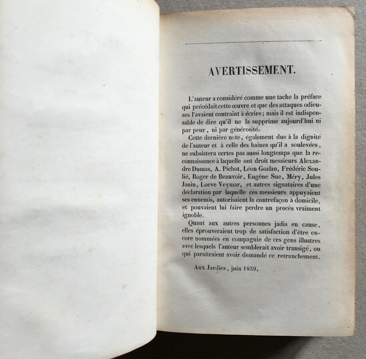 Honoré de Balzac — Le Lys dans la vallée — 2ème édition — Charpentier — 1839.