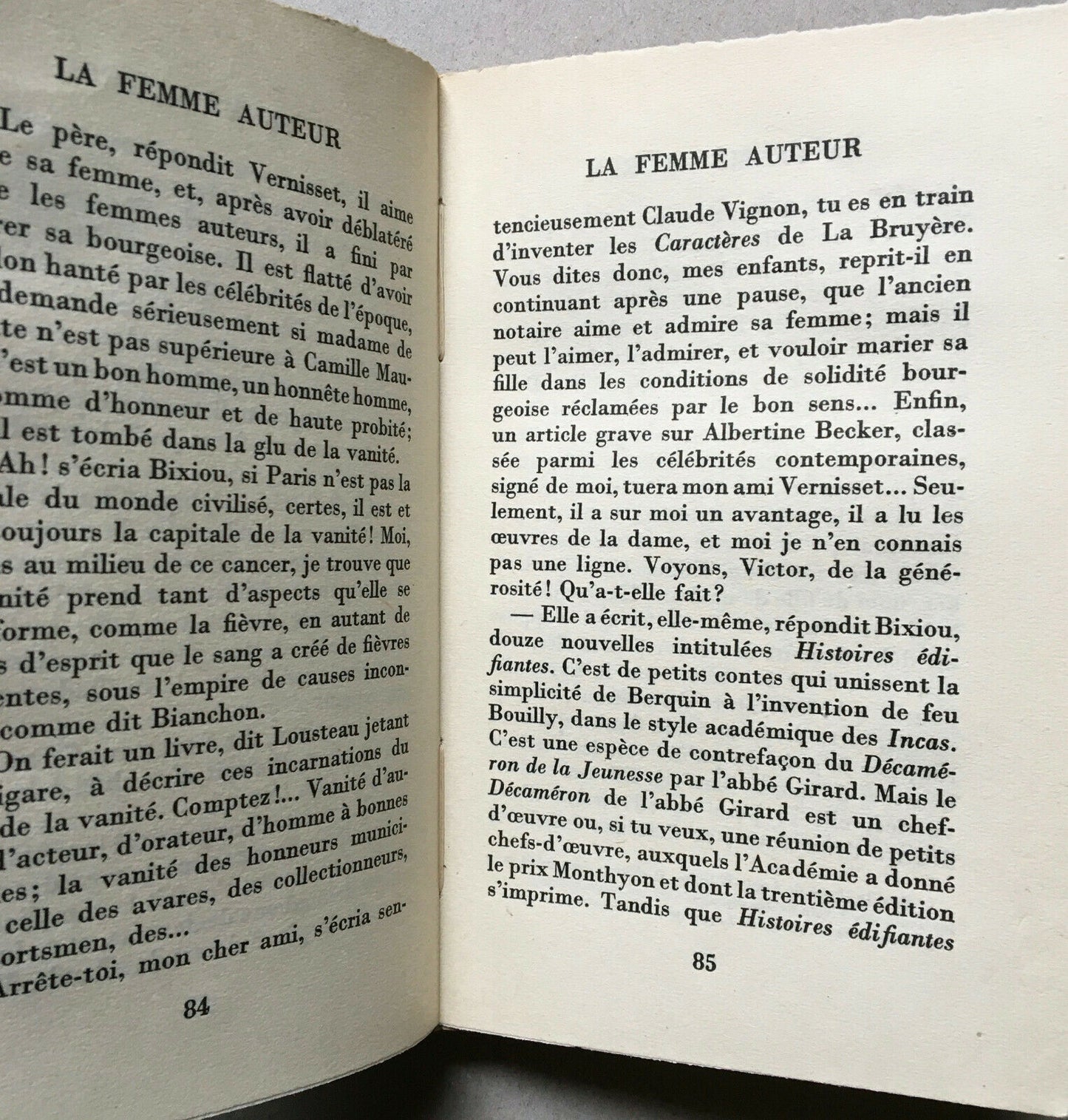 Honoré de Balzac — La femme auteur — É.O. — S.P. — Cahiers verts — Grasset 1950.