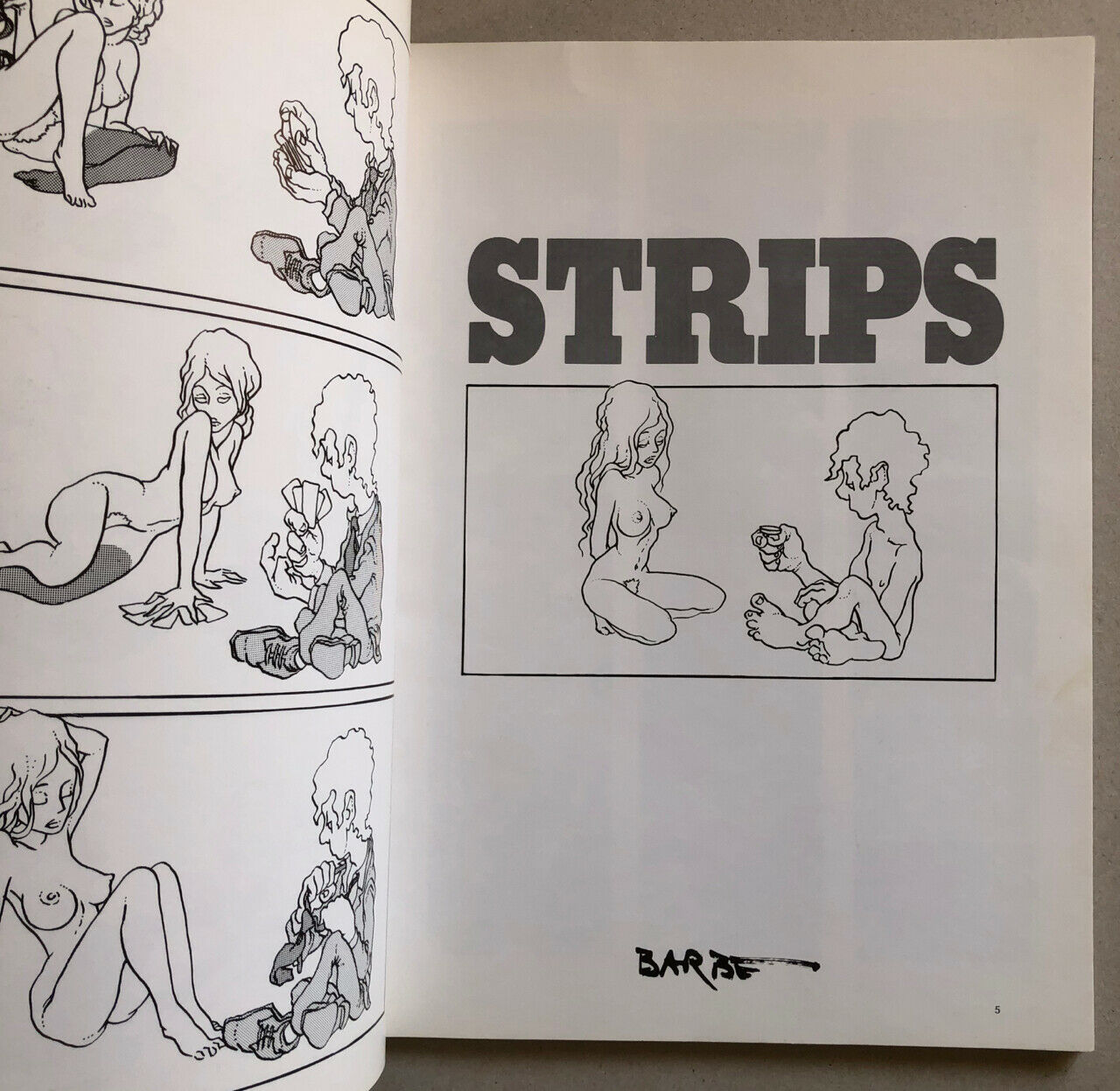 André-François Barbe — Strips — original drawing and sending — Abexpress — 1978.
