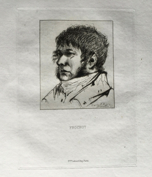 PAUL CHARDIN, AFTER PIERRE PAUL PRUD'HON — FROCHOT — SIGNED AND DATED ETCHING