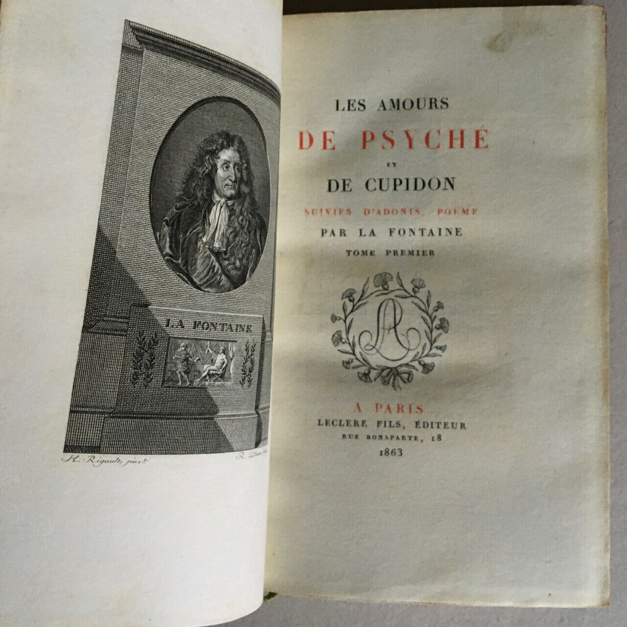 La Fontaine — Amours de Psyché & Cupidon — 2 vol. — ex. n°/100 — Leclere — 1863.