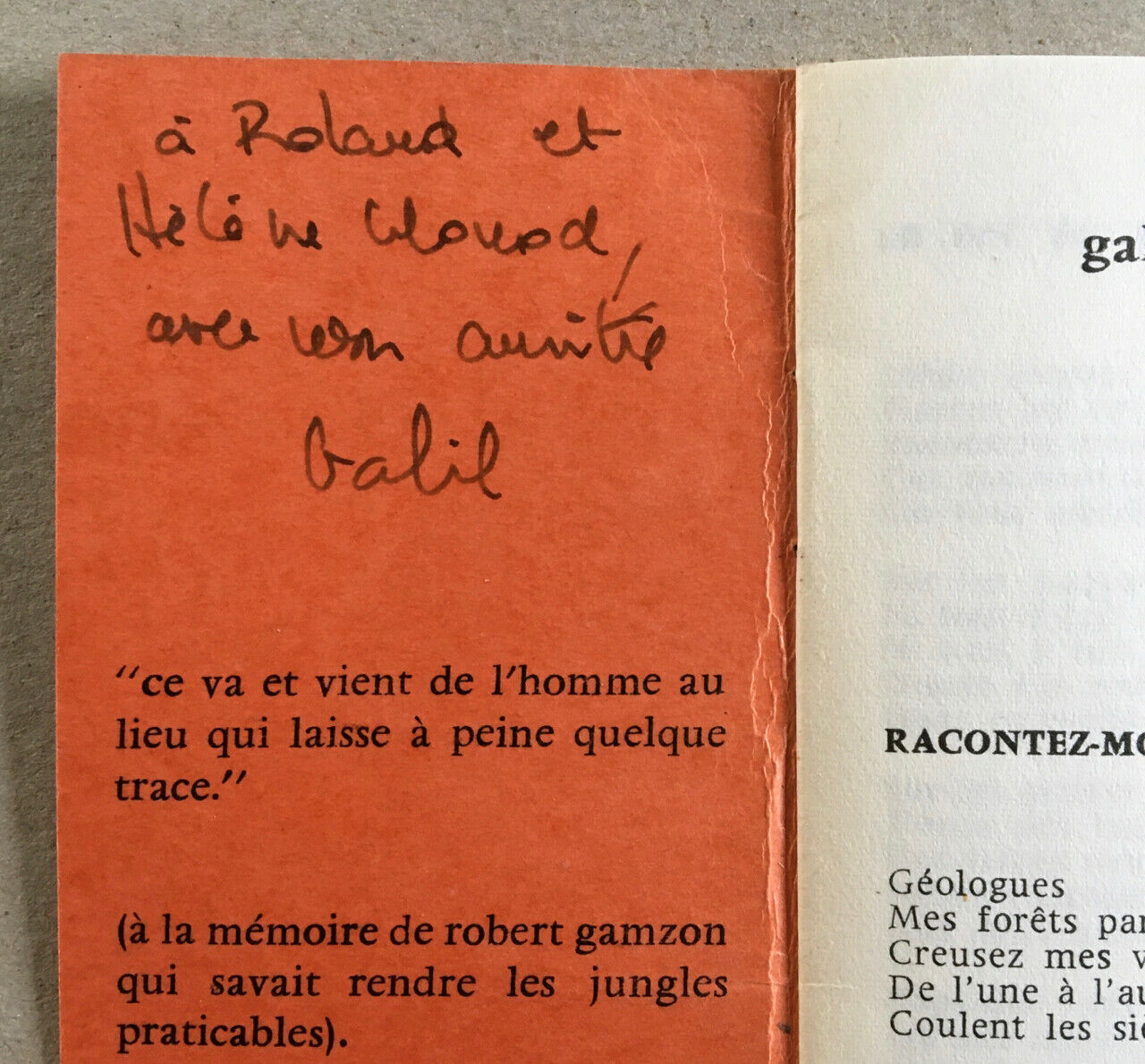 [Liliane Atlan] Galil — Le Maître-mur — Action poétique 18 — envoi — 1964.