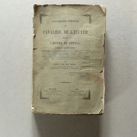 Félix van der Meer — Connaissances complètes du cavalier — 13 pl. — Lebègue 1865