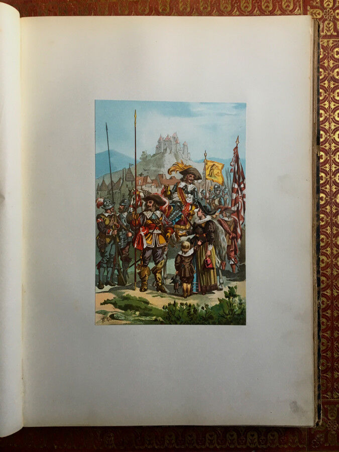 HENRY GANIER - COSTUMES RÉGIMENTS D'ALSACE AU XVIIe - ÉPINAL FROEREISEN - 1882