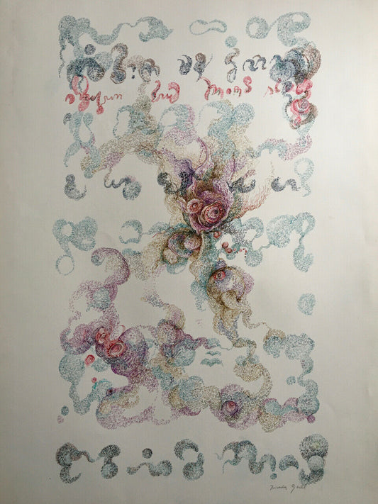 Biserka Gall — Color ink drawing signed lower right — 56x75