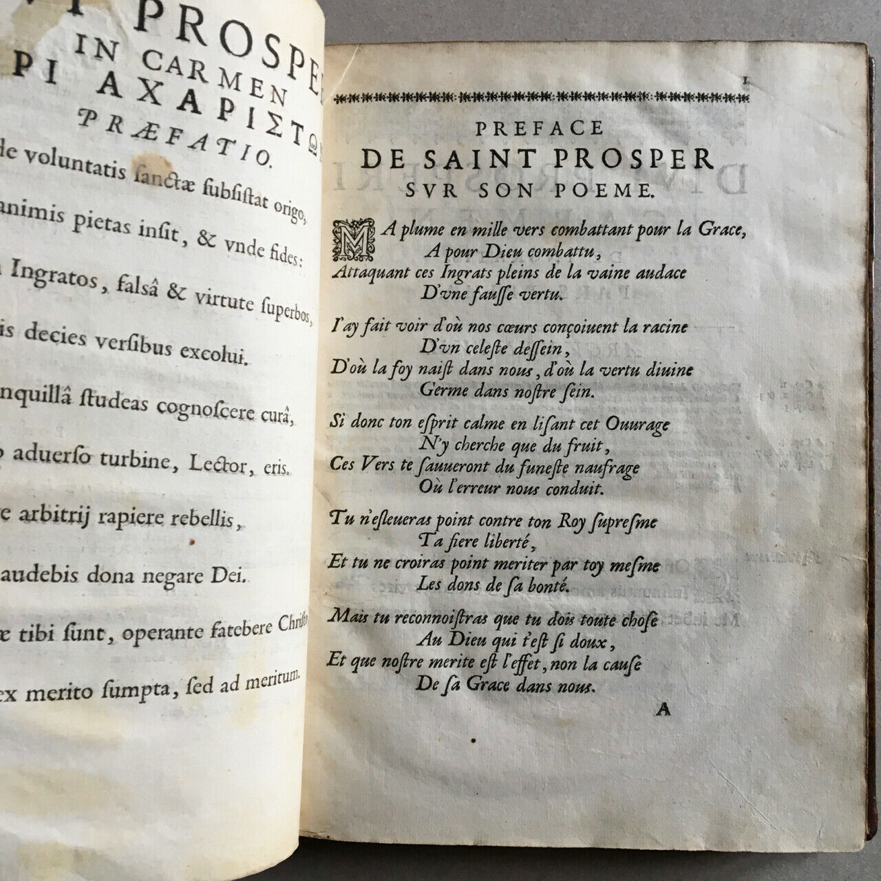 Lemaistre de Sacy — Poème de St Prosper contre les ingrats — Veuve Durand — 1647