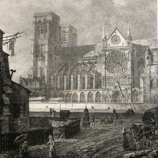 Nicolas Chapuy — Cathedral of Paris — 9 pl. HT lithographs — Leblanc — 1823