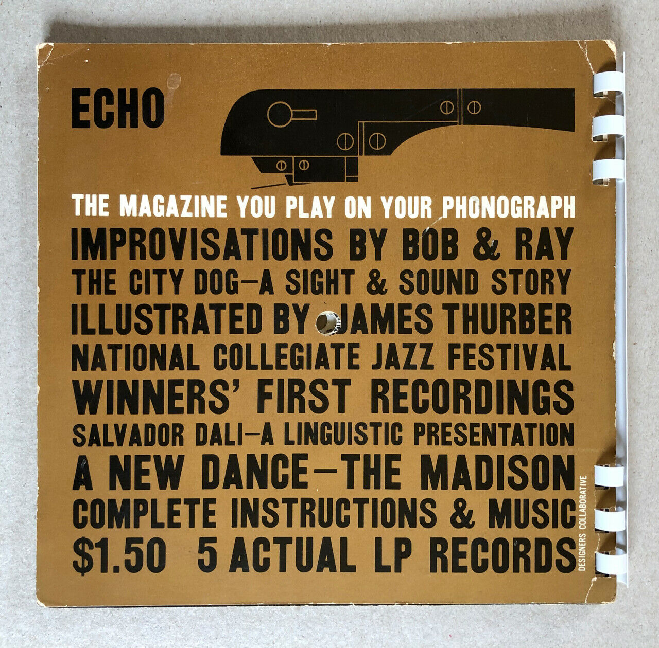 [Dali] Echo Magazine — number 4 — ill. James Thurber — 5 flexi-disc — LP  — 1960