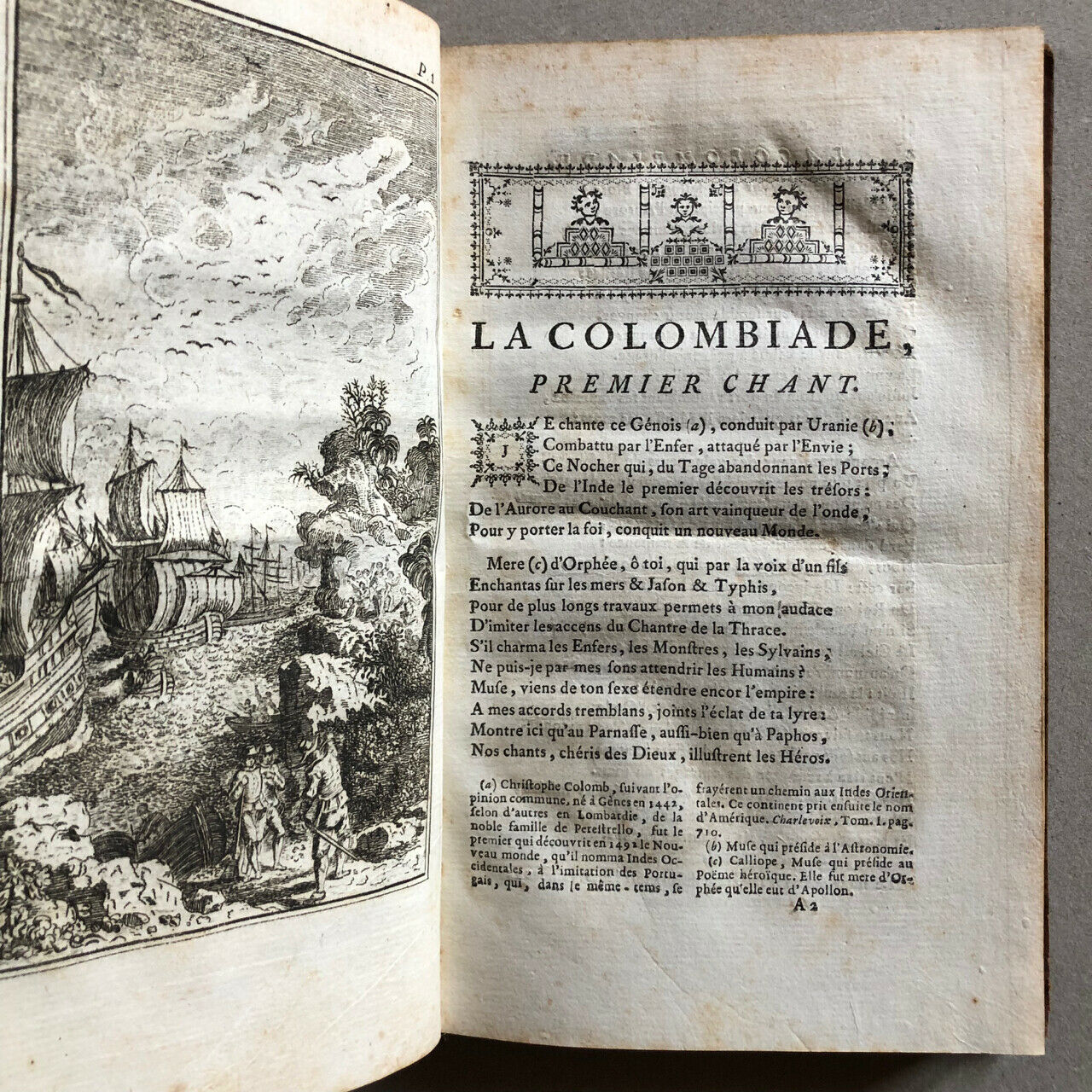Duboccage — La Colombiade — Front. + 10 plates ht — Desaint-Saillant — 1761.