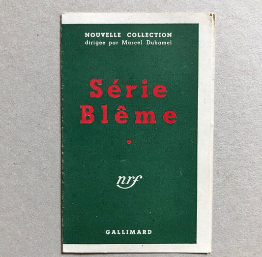 Marcel Duhamel — Prière d'insérer Série Blême — David Goodis — Gallimard — 1950.