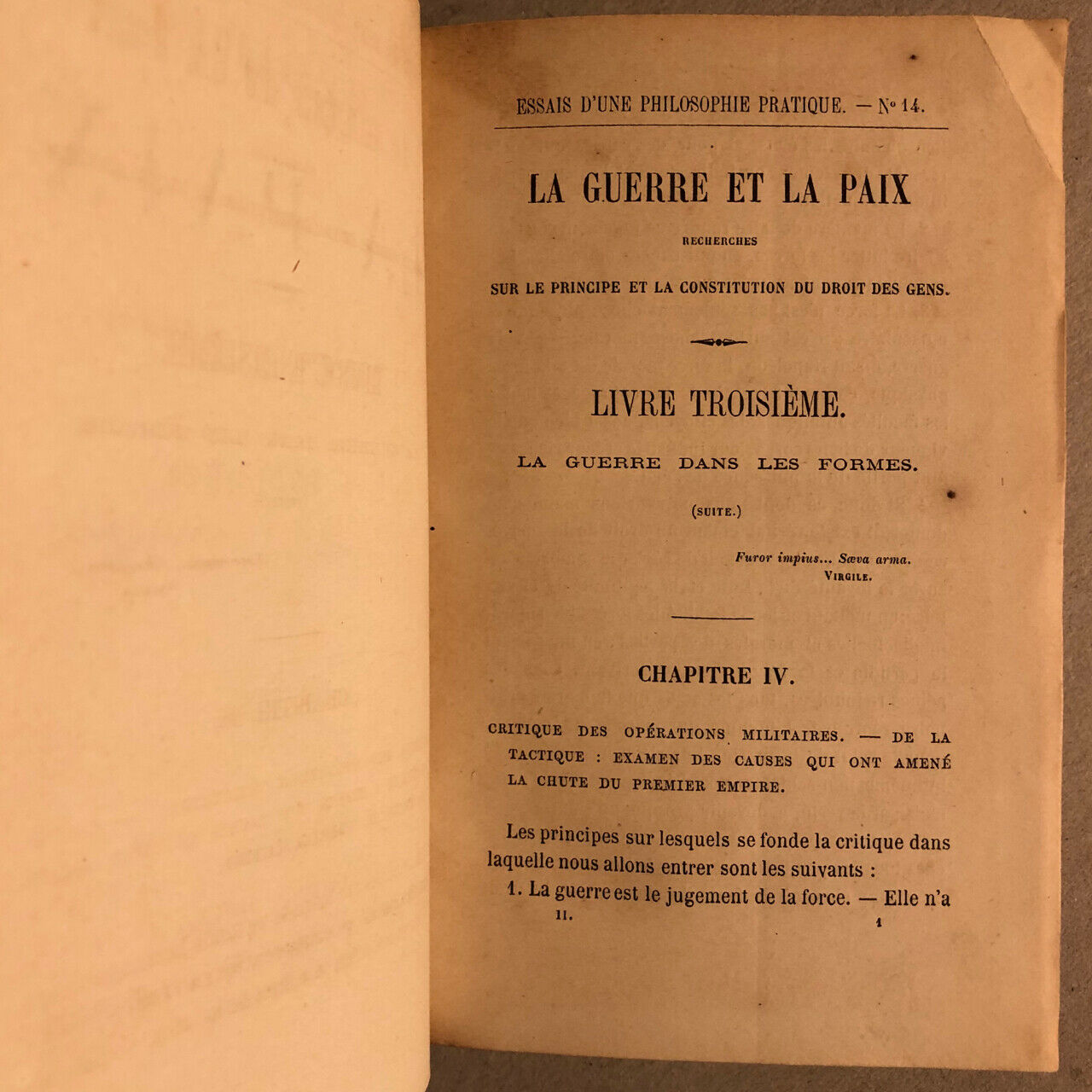 Proudhon — La Guerre et la paix — 2 vol. — é.o. — Lacroix, Van Meenen — [1861].