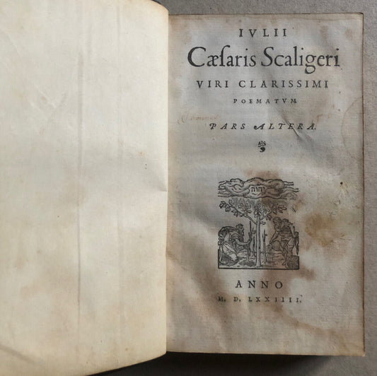 Jules César Scaliger — Viri clarissimi poematum, pars altera + Ajax — Stoer 1574