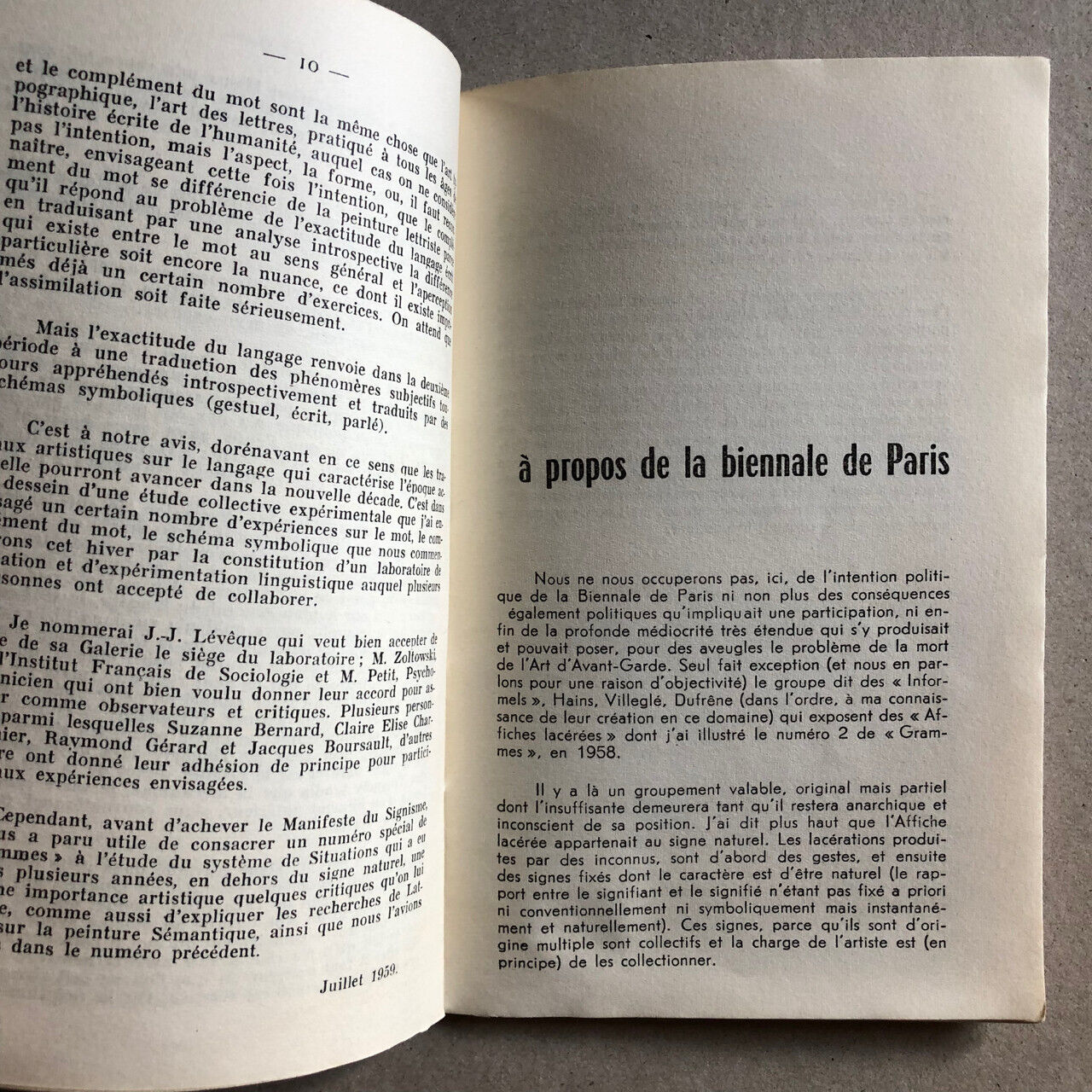 [Robert Estivals] — -Grâmmes — n° 4 — Revue du Groupe Ultra-Lettriste — éo 1959.