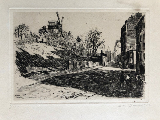 Montmartre — Moulin de la Galette — 2 eaux-fortes signées & numérotées 6/200.