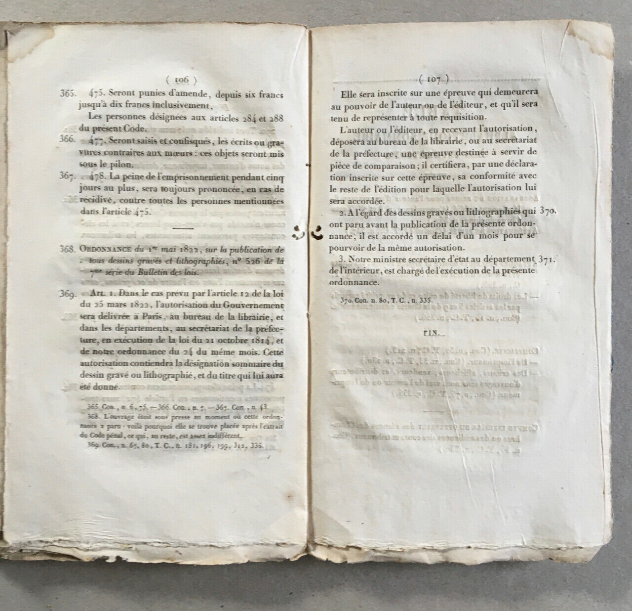 Berny's ECG — Concordance of press laws — o.e. — Didot — 1822.