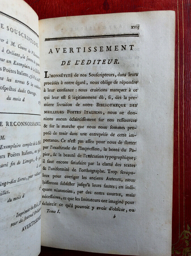 RICCIARDETTO DI NICCOLO CARTEROMACO - TOME 1 ONLY - COURET DE VILLENEUVE - 1785.