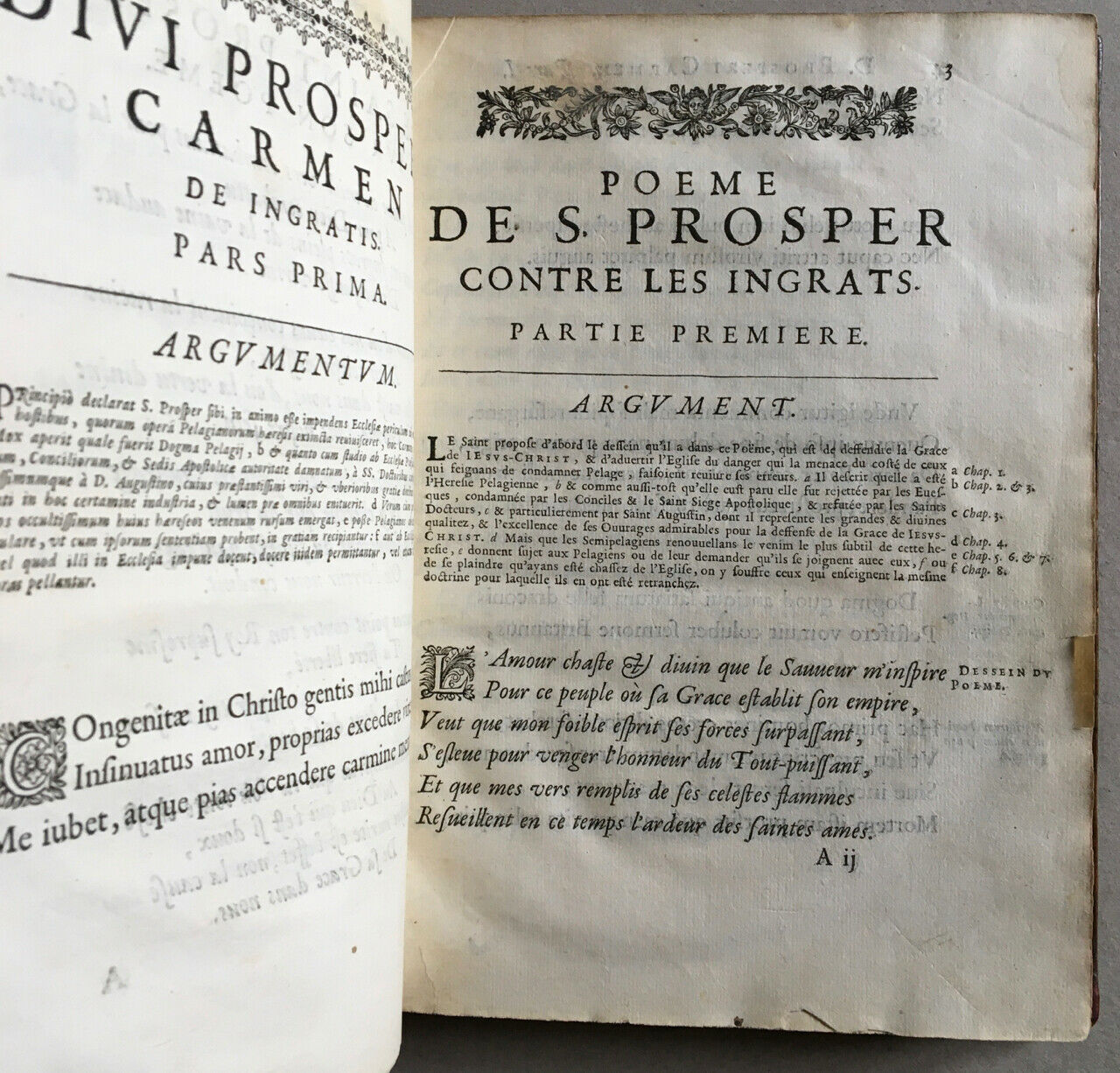 Lemaistre de Sacy — Poème de St Prosper contre les ingrats — Veuve Durand — 1647