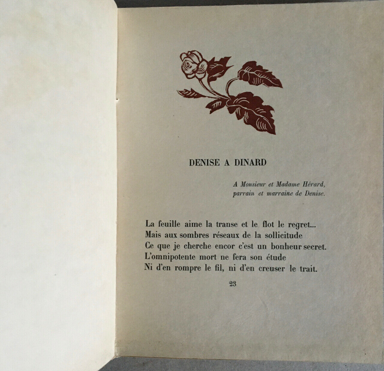 Jean Royère — Denise, poems — ill. Dubray — E.O. ex. n°/Japan — Seheur — 1931.