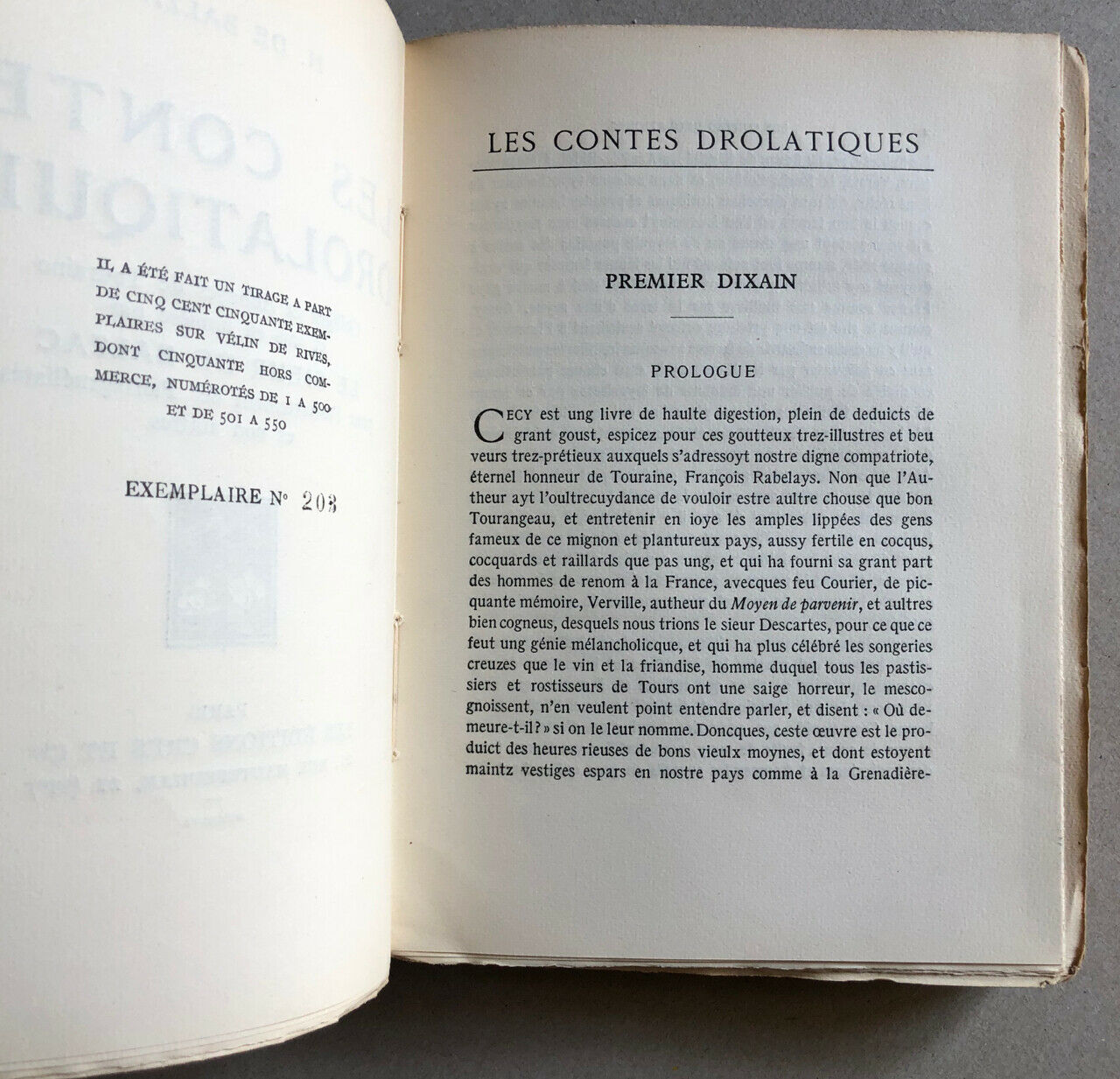 Balzac — Les Contes drolatiques — ill. Joseph Hémard — n°/ vélin — Crès — 1926.