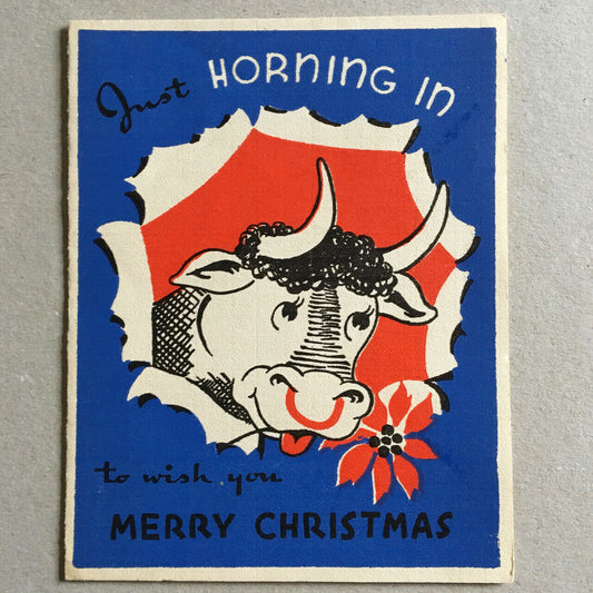 Carte de Noël & enveloppe [Christmas card] envoyée par un G.I. à son amie — 1945