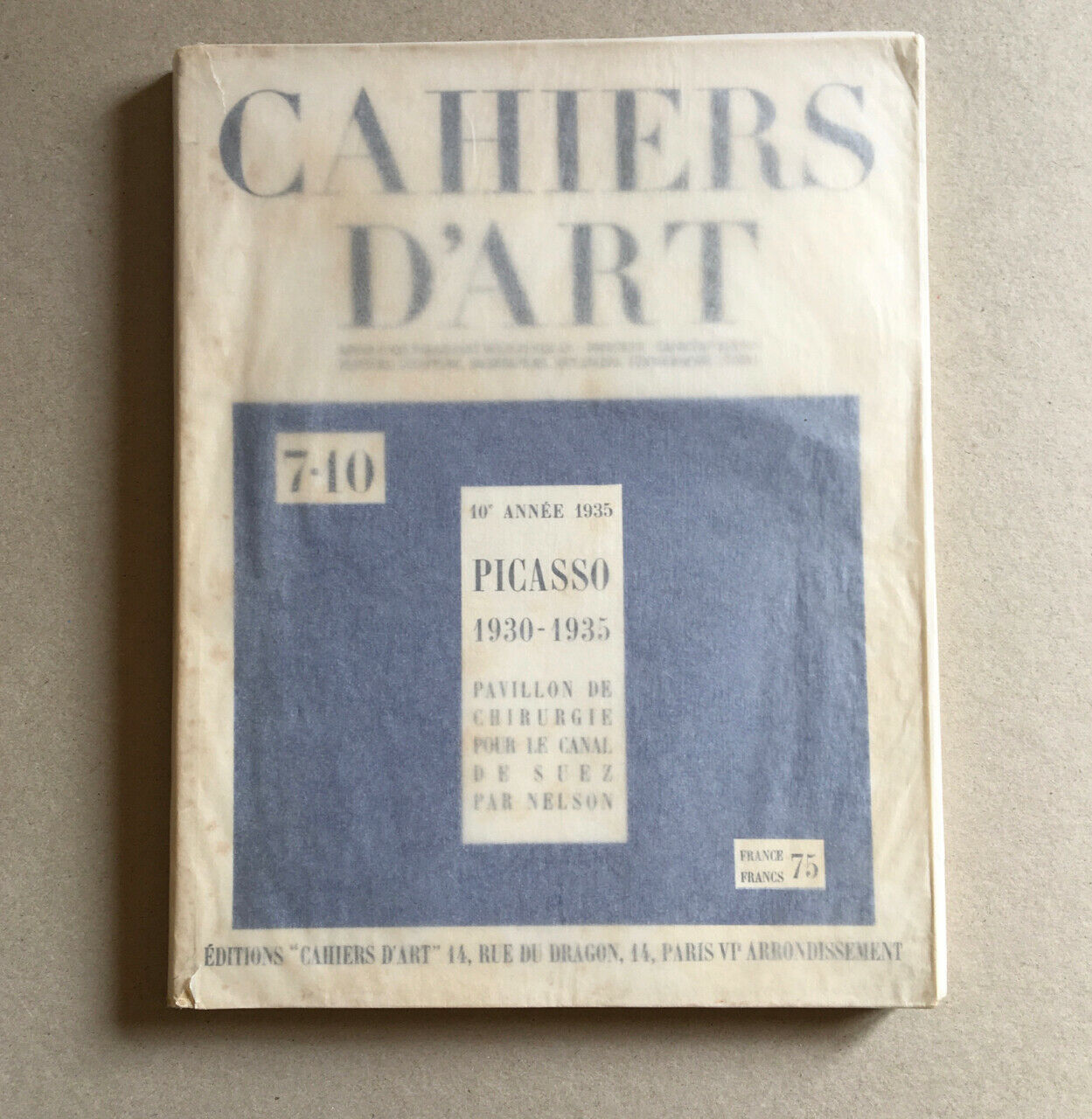 Christian Zervos, André Breton, Dali — Cahiers d'art n° 7-10 — Picasso 1930-1935