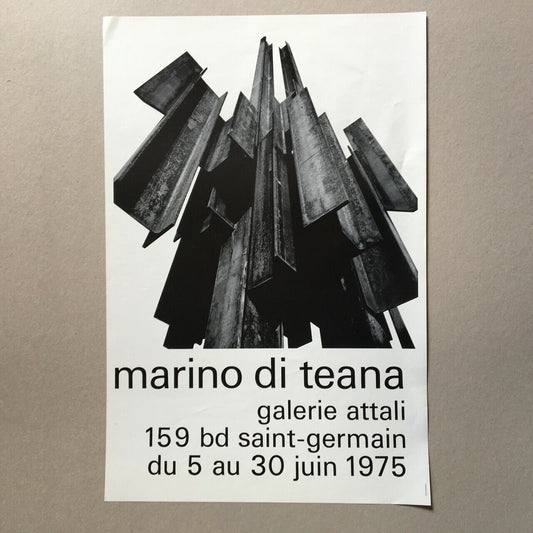 Francesco Marino di Teana — Affiche d'exposition galerie Attali — SPID — 1975.